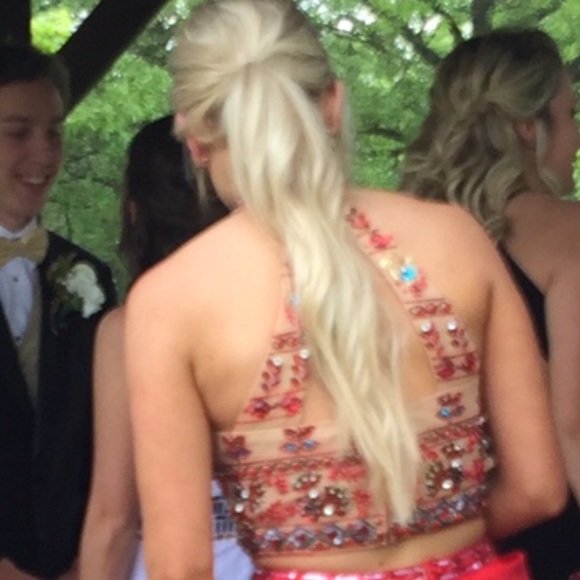 Sherri Hill Prom Dress (Red) two piece - Picture 3 of 4